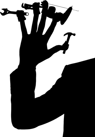 Transparent silhouette of man on vector illustration