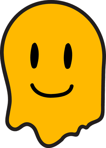 whimsical yellow ghost with smile on transparent background - Download Free Stock Videos Pikwizard.com