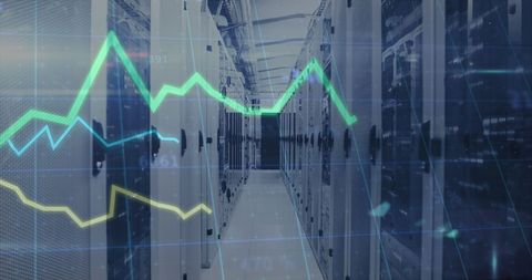 Financial Data Analytics in High-Tech Server Room - Download Free Stock Images Pikwizard.com
