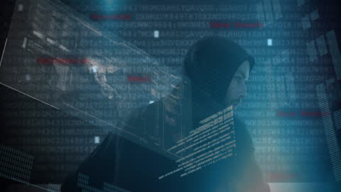 Cybersecurity Hacker Anonymously Accessing Data