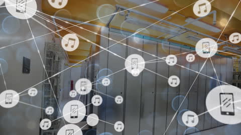 Music Streaming Data Center Connectivity Network Concept