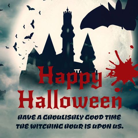 spooky halloween scene with haunted castle and bats - Download Free Stock Templates Pikwizard.com