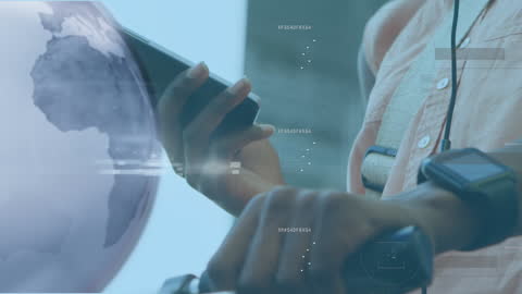 Technology and Global Connectivity Concept with Data Overlay