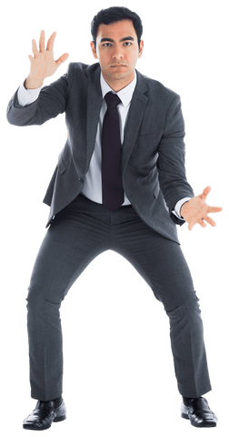 Focused Asian Businessman in Suit on Transparent Background - Download Free Stock Videos Pikwizard.com