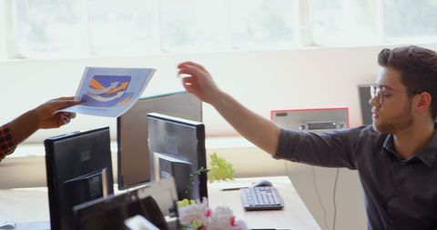 Office collaboration: passing documents between colleagues