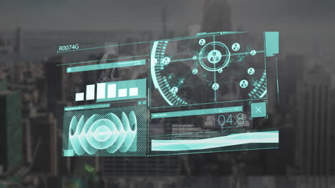 Digital Interface Innovation Over Urban Skyline