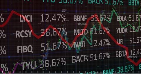 digital financial chart with tickers and percentage analytics - Download Free Stock Images Pikwizard.com