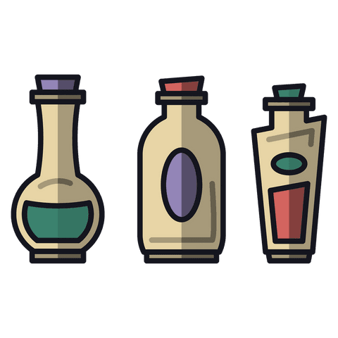 transparent illustration of corked bottles with copy space - Download Free Stock Videos Pikwizard.com