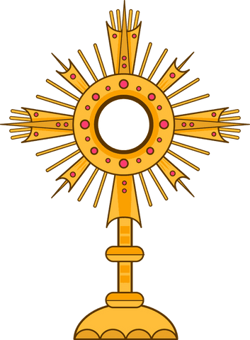 golden monstrance with sunburst and jewels on transparent background - Download Free Stock Videos Pikwizard.com
