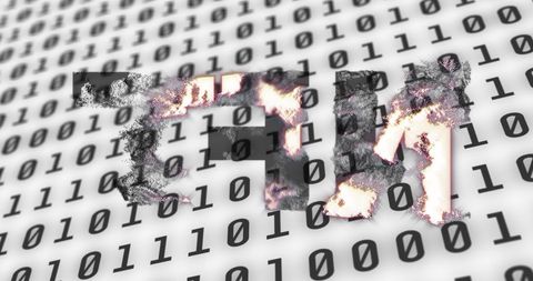 NFT Text Overlay on Binary Code Background - Download Free Stock Images Pikwizard.com