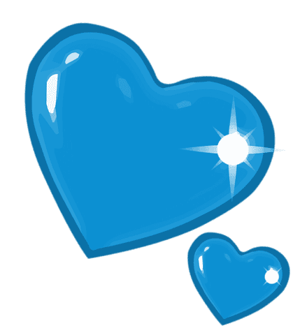 Sparkling Blue Hearts with Gloss on Transparent Background - Download Free Stock Videos Pikwizard.com