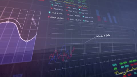 Financial Data Analytics Concept with Abstract Landscape Background