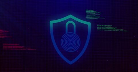 Digital Padlock Shield over Coding Background Symbolizes Cyber Security - Download Free Stock Images Pikwizard.com