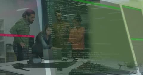 Team Testing Drone Code Together with Transparent Look at Screen