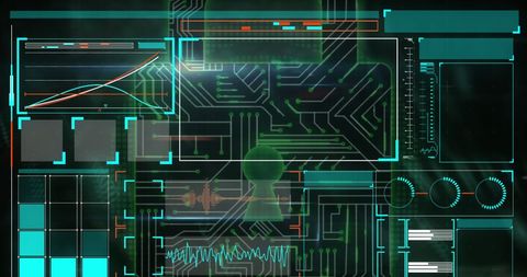 Futuristic Digital Interface with Data Analytics and Security - Download Free Stock Images Pikwizard.com