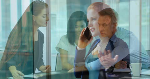 Diverse Businesspeople Collaborating in Modern Office Space