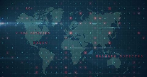 Global Cybersecurity Interface with Alert Notifications