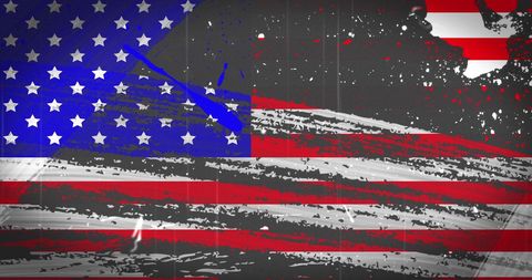 Distressed American Flag with Artistic Brush Effect - Download Free Stock Images Pikwizard.com