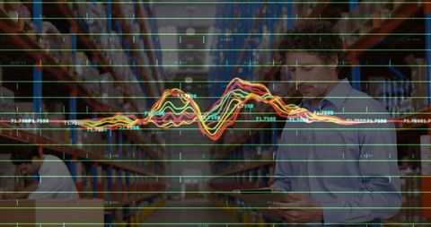 business analysis in warehouse with digital financial data - Download Free Stock Images Pikwizard.com