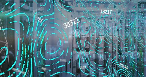 Abstract Data Visualization in Data Center Environment - Download Free Stock Images Pikwizard.com