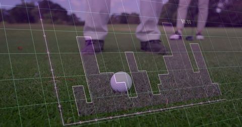 Kinetic Golfer Studying Precision on the Putting Green