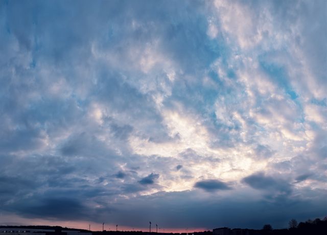 Dramatic Cloudy Sky at Sunset with Soft Light - Download Free Stock Photos Pikwizard.com