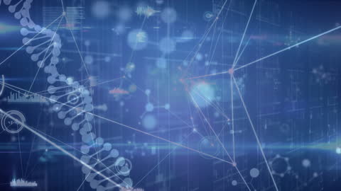 Abstract Digital DNA and Global Network Concept Animation