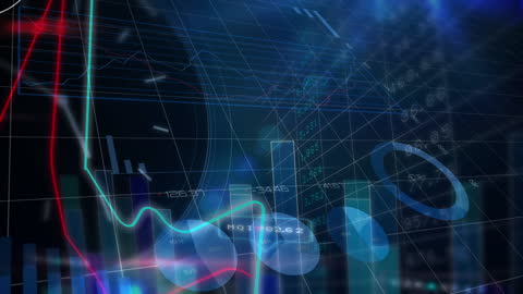 Futuristic Financial Data Concept with Digital Interface