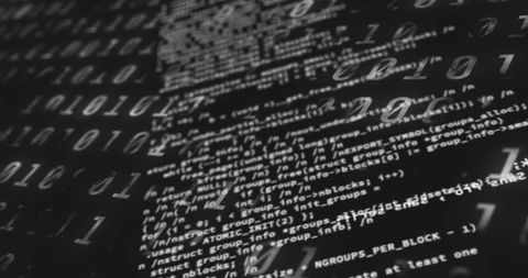 Binary Code and Digital Data Processing in Black Background - Download Free Stock Images Pikwizard.com