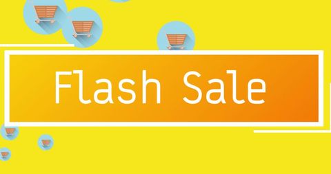 Vibrant Flash Sale Announcement with Shopping Carts - Download Free Stock Images Pikwizard.com