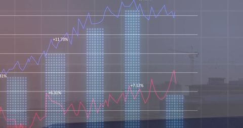Financial Data Statistics Visualized in Urban Setting - Download Free Stock Images Pikwizard.com