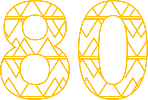 Transparent Yellow 80 Number Pattern on Clear Background Celebration - Download Free Stock Videos Pikwizard.com