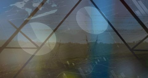 Futuristic Data Visualization with Pylons and Digital Interface