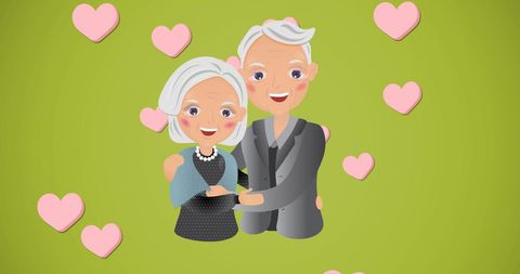 Adorable Grandparents Illustrating Love and Togetherness