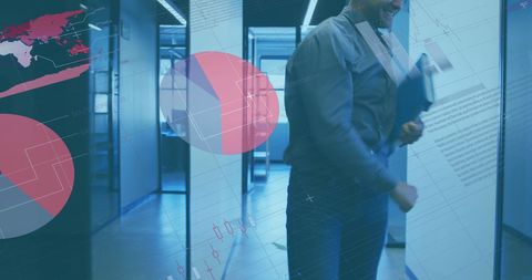 Successful Businessman Analyzing Financial Growth in Office