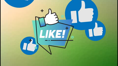 Animated Thumbs Up and Like Icon Background