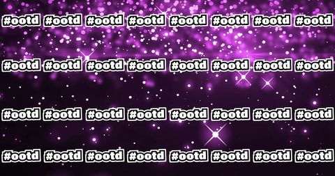 Trendy OOTD Hashtag on Sparkling Purple Background - Download Free Stock Images Pikwizard.com