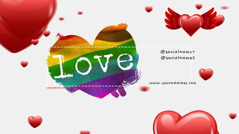 Rainbow Heart Celebrating Love and Inclusivity - Download Free Stock Templates Pikwizard.com