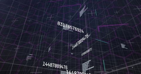 Abstract Digital Data Network with Dynamic Numbers - Download Free Stock Images Pikwizard.com