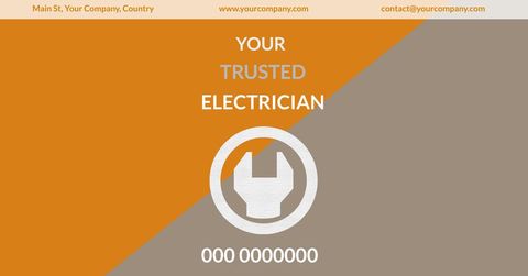 Professional Electrician Service Flyer with Bold Design - Download Free Stock Templates Pikwizard.com