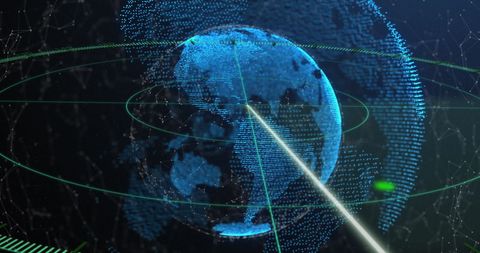 Holographic globe with dynamic digital network connections