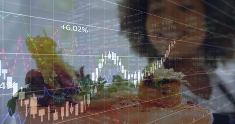 Gourmet Hors d'Oeuvres with Financial Trading Charts Insight