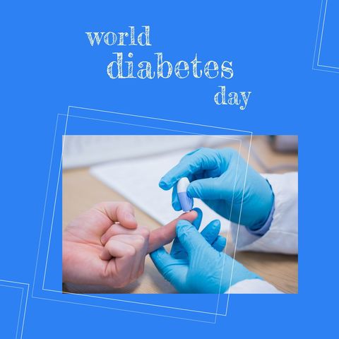 World Diabetes Day Blood Sugar Testing Awareness - Download Free Stock Templates Pikwizard.com