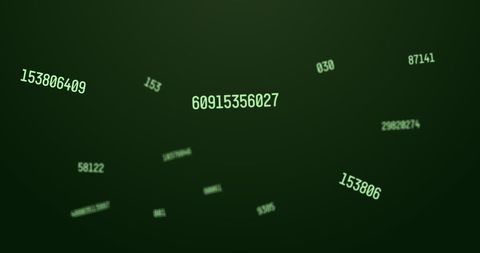 Floating Entangled Numbers in Matrix-Style Green Code - Download Free Stock Images Pikwizard.com