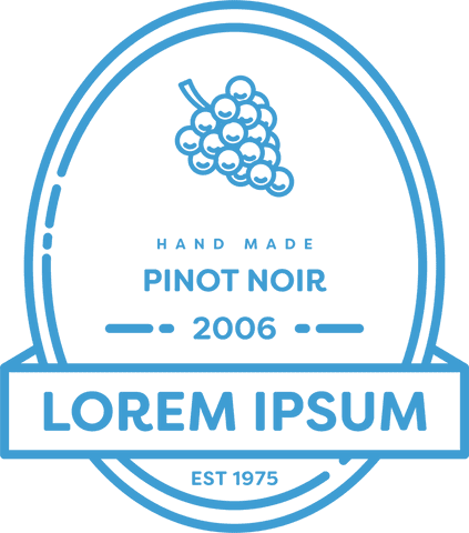 transparent vector wine label with grapes and placeholder text - Download Free Stock Videos Pikwizard.com