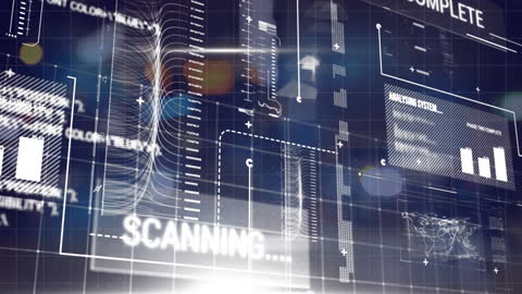 Digital Data Analytics and Processing Interface Visualization