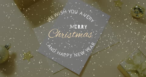 Festive Animation Christmas Greetings Card with Snowfall
