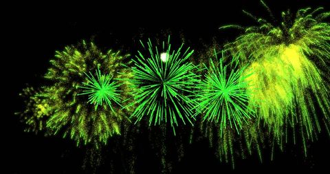 Vibrant Green Fireworks Illuminating Night Sky Celebration - Download Free Stock Images Pikwizard.com