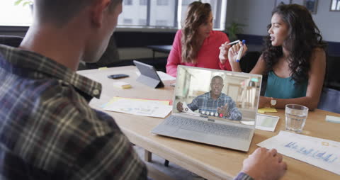 Collaborative Team Meeting with Digital Communication