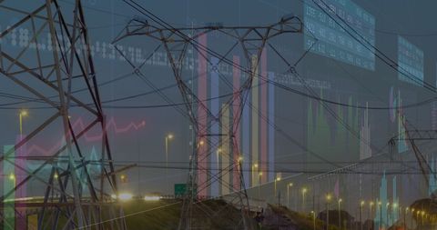 Financial Graphs Over High Voltage Power Lines